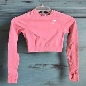 Gymshark Pink Long Sleeve Crop Top
